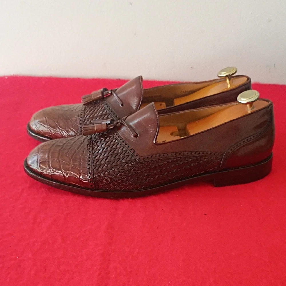 Mezlan Dark Brown Tassel Loafers - Picture 2 of 10